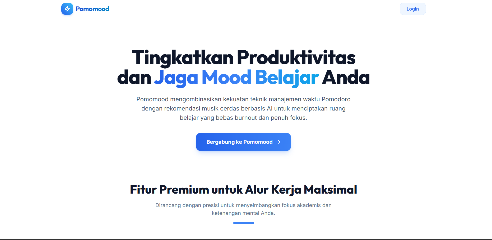 Pomomood Website Preview