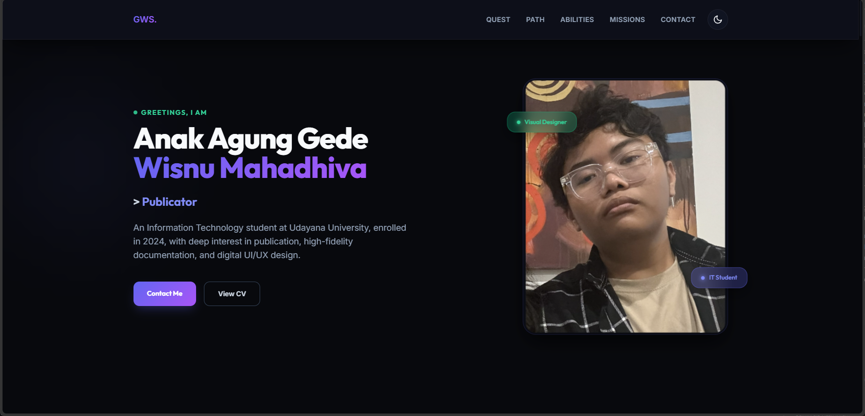 Personal Portfolio Website Preview